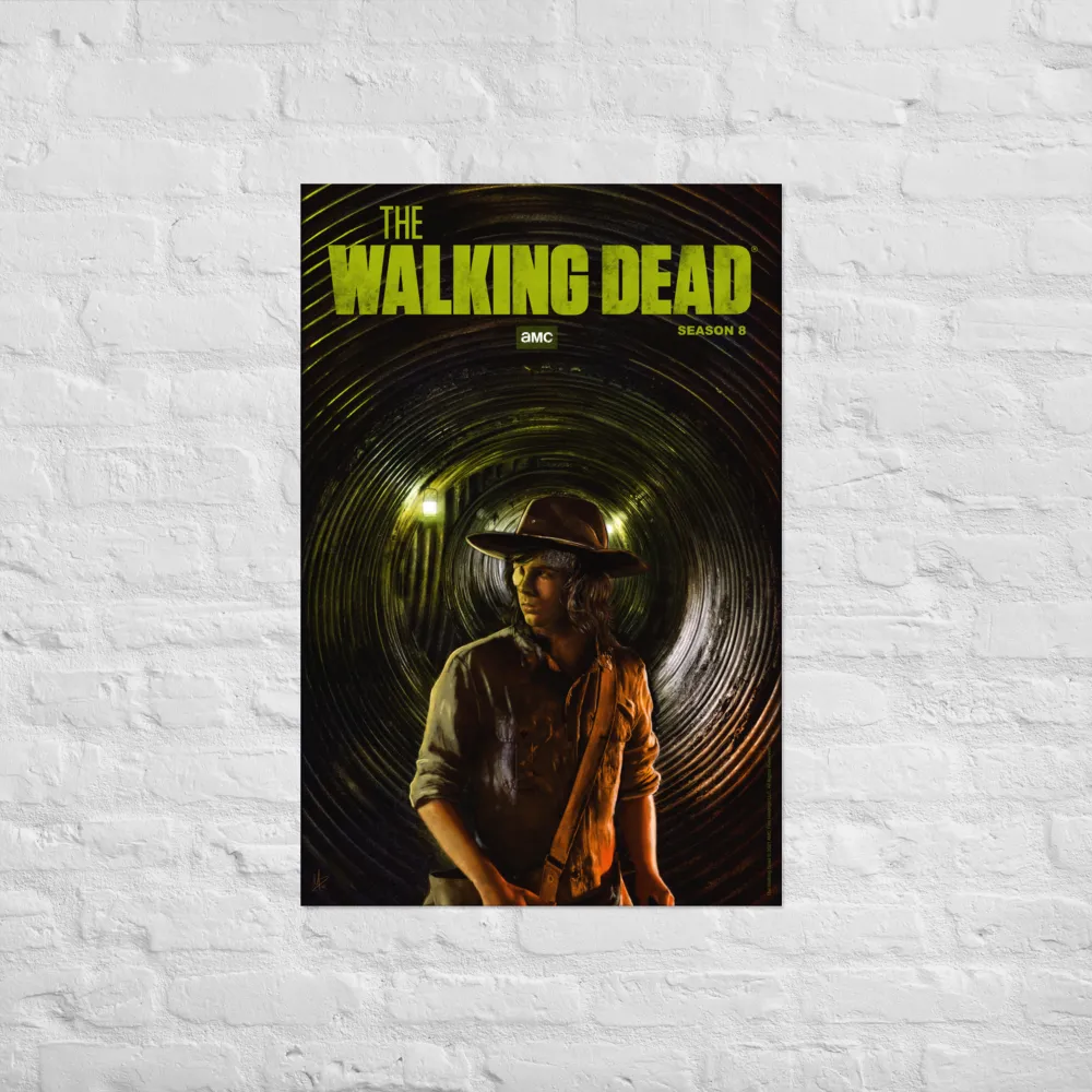 11 Weeks of TWD – Season 8 by Micheline Pitt Premium Satin Poster