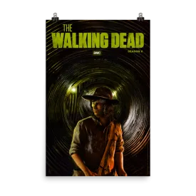 11 Weeks of TWD – Season 8 by Micheline Pitt Premium Satin Poster