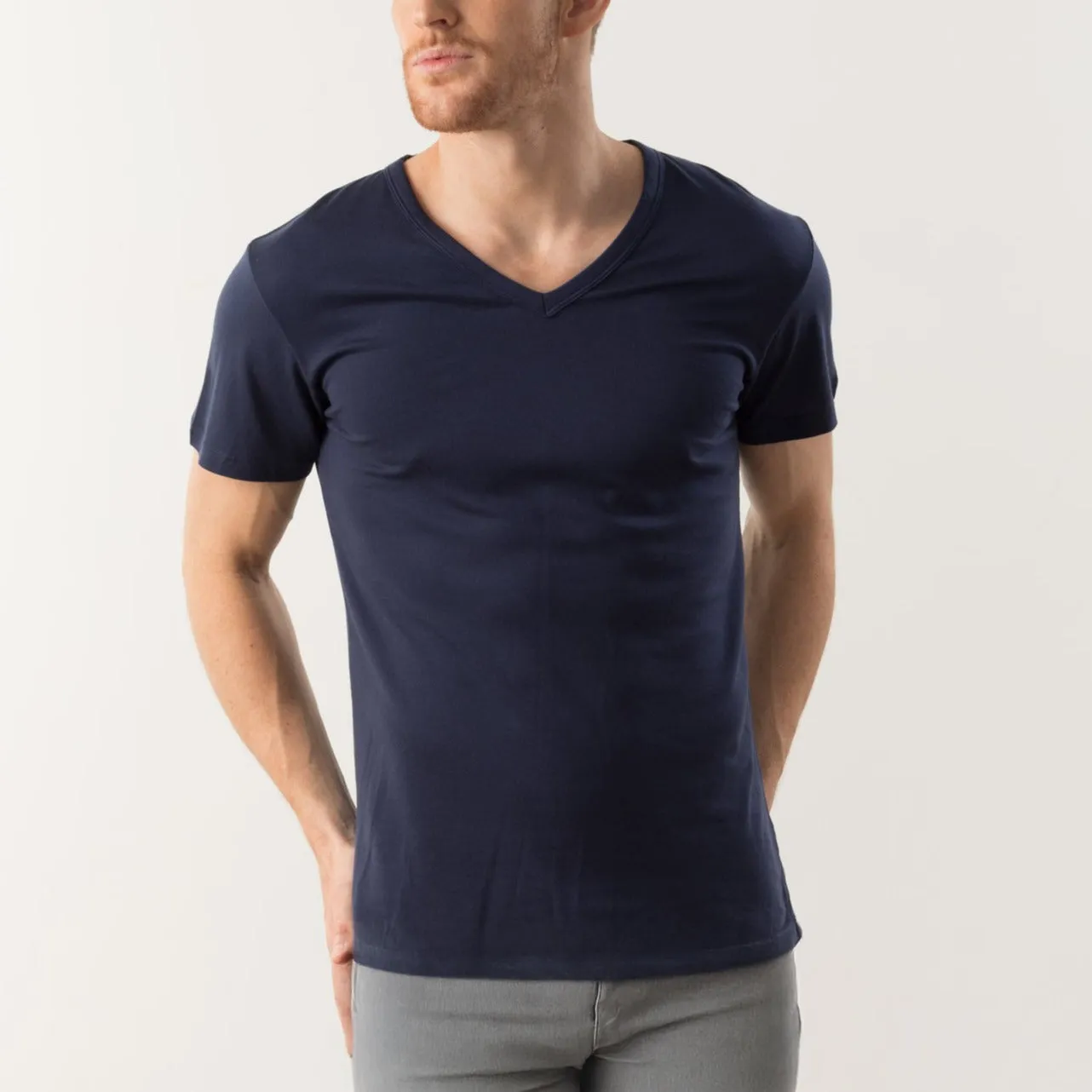 4 Pack Active TENCEL™ Lyocell Pique Knit V Neck Tee