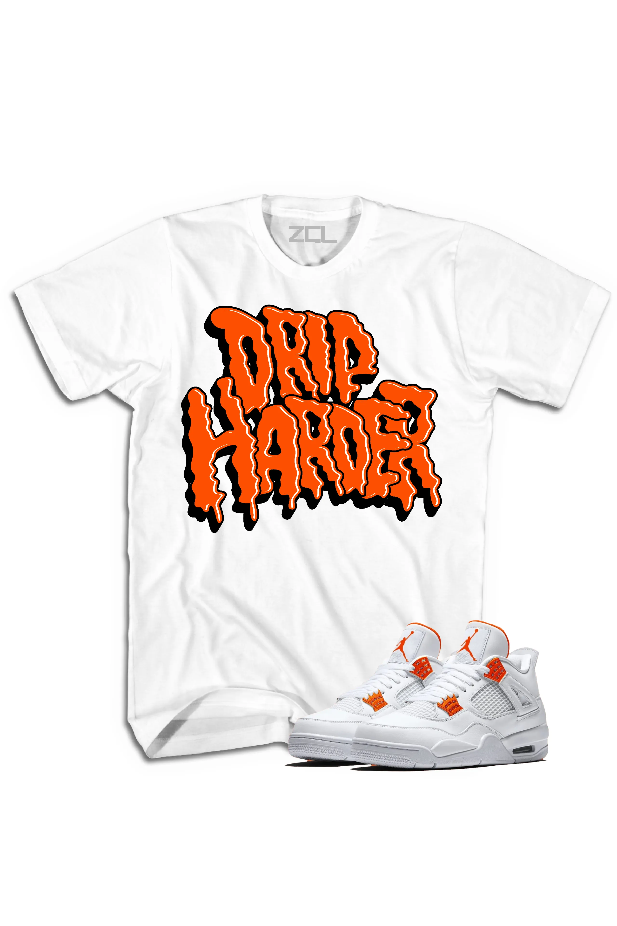 Air Jordan 4 "Drip Harder" Tee (Metallic Orange)