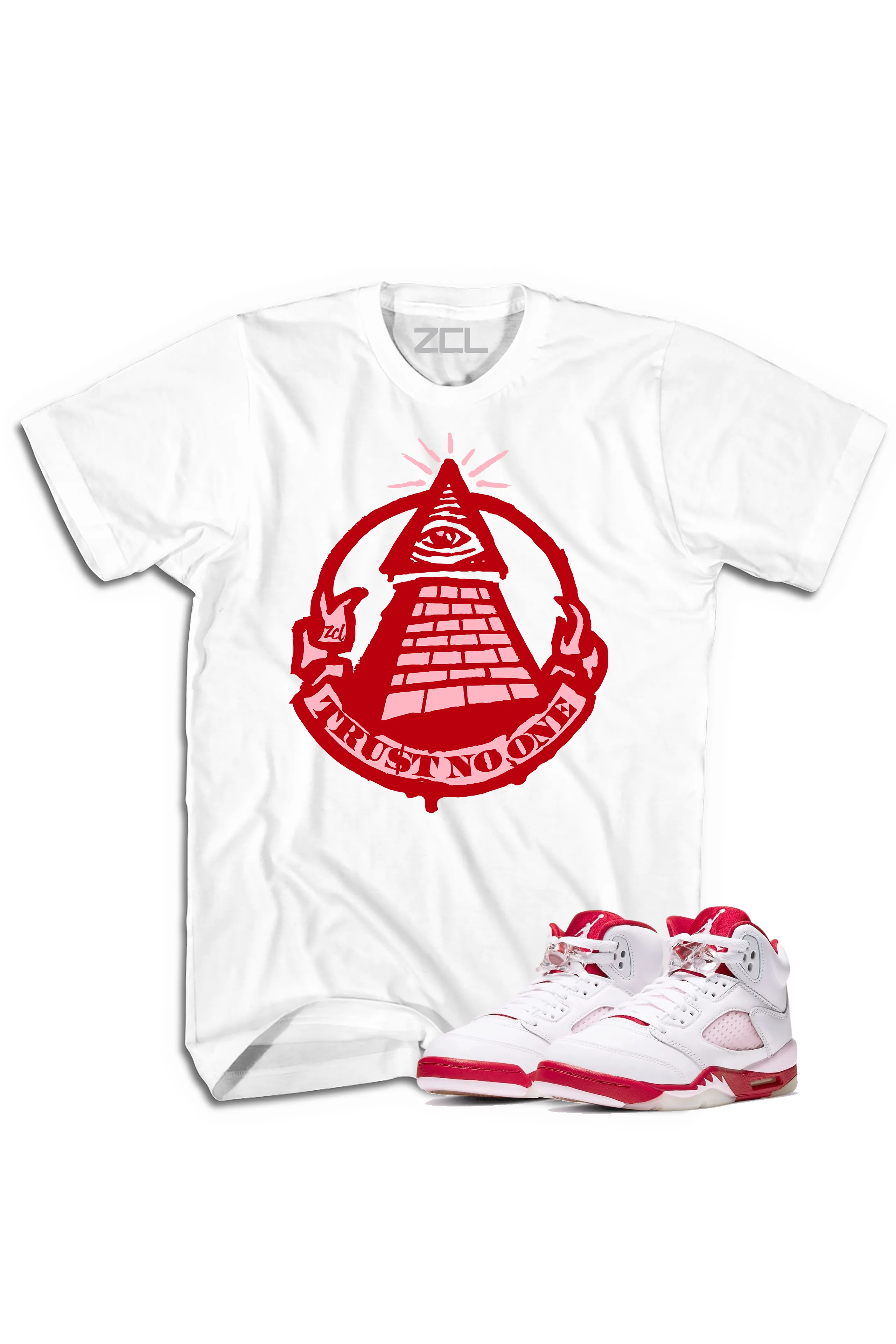 Air Jordan 5 GS "Trust No One" Tee (Pink Foam)