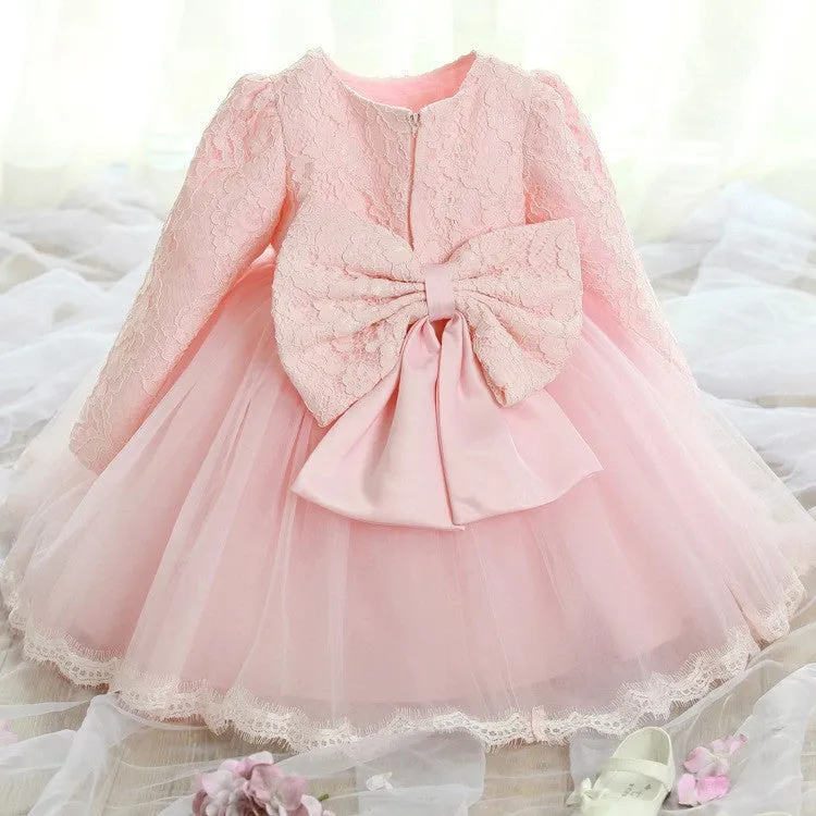 Autumn Winter baby girls dresses new Lace birthday dress long sleeve christmas dress for girl kids