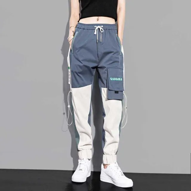 Big Pockets Cargo Pants Women High Waist Loose Streetwear Pants