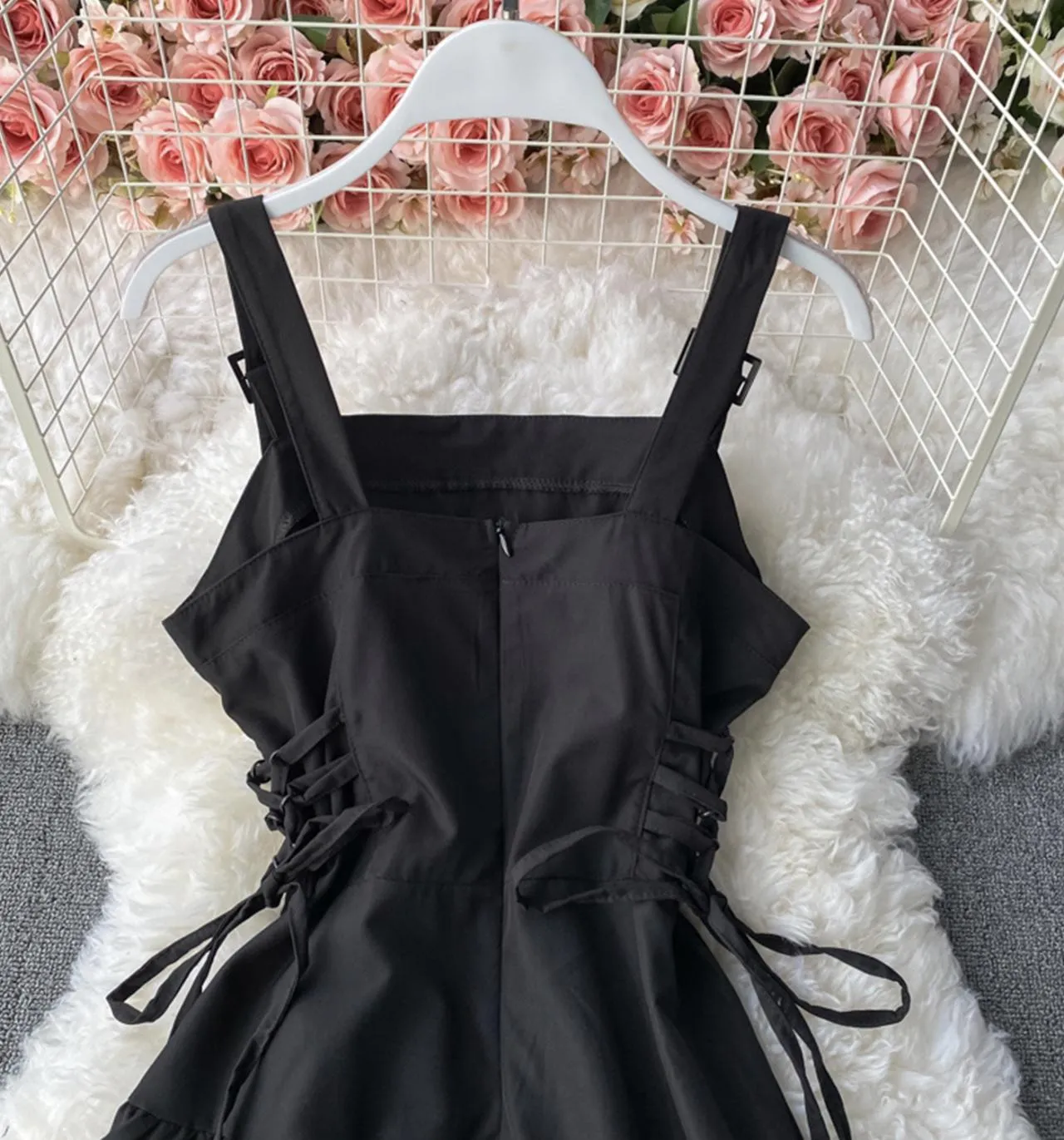 Black A line dress fashion dress    S68