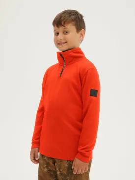 BOYS SOLID FLEECE HALF ZIP