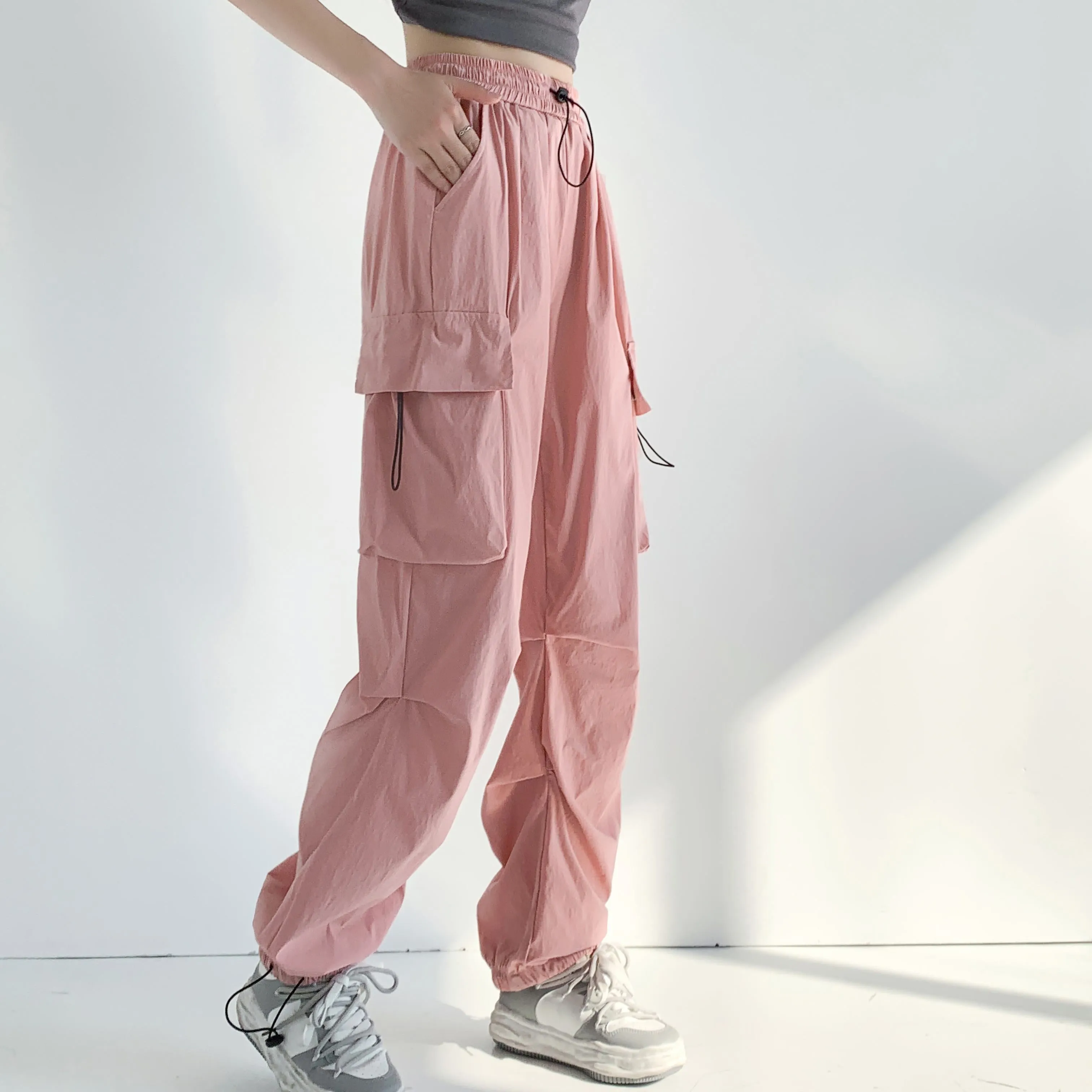 Breathable Quick-Drying Thin High-Waisted Draping Harem Pants