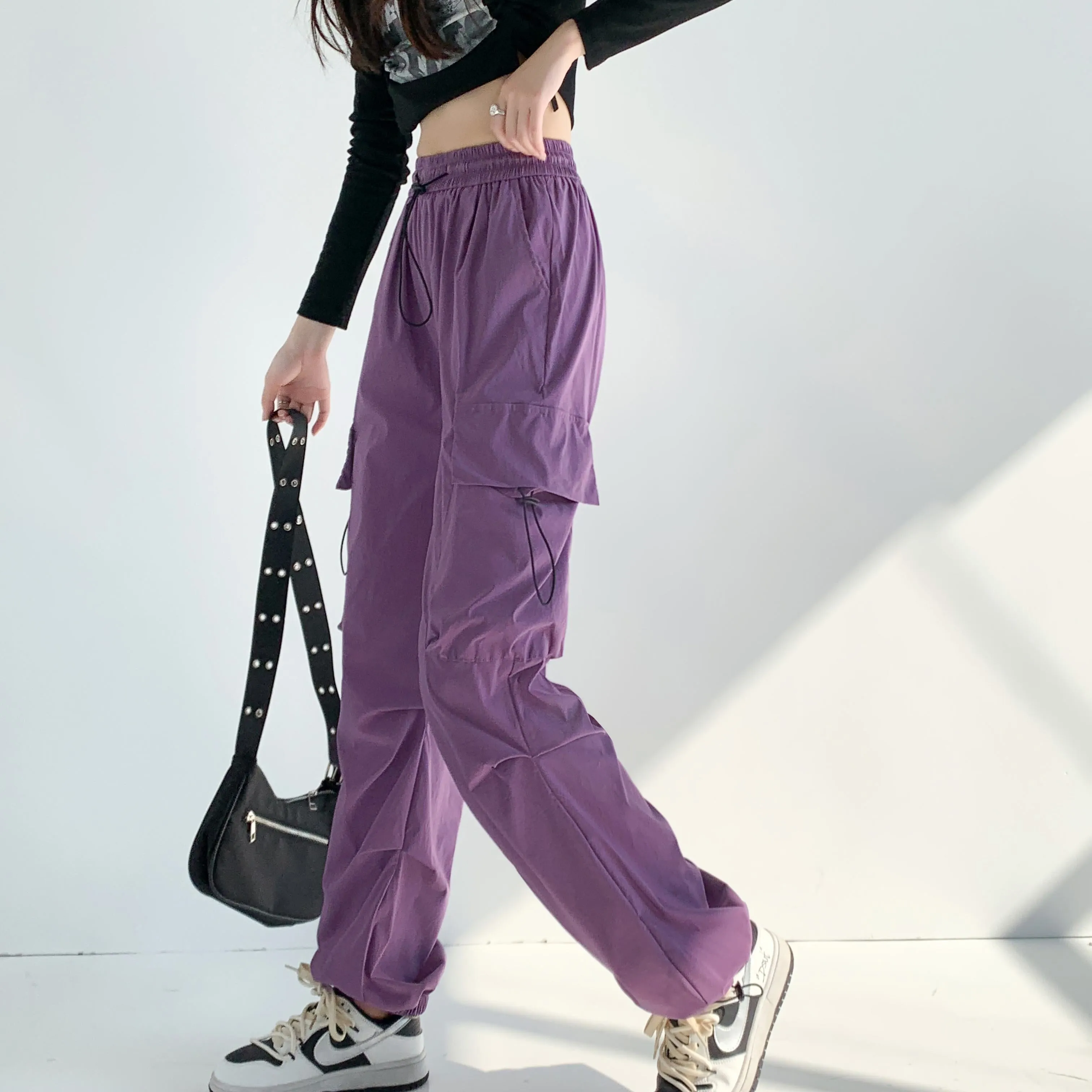 Breathable Quick-Drying Thin High-Waisted Draping Harem Pants