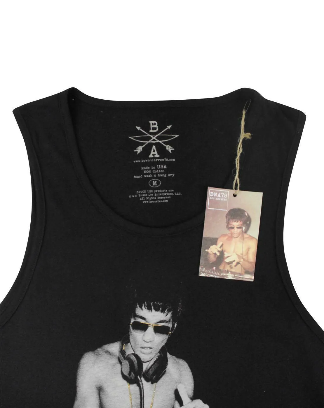 Bruce Lee Mens Black Vest