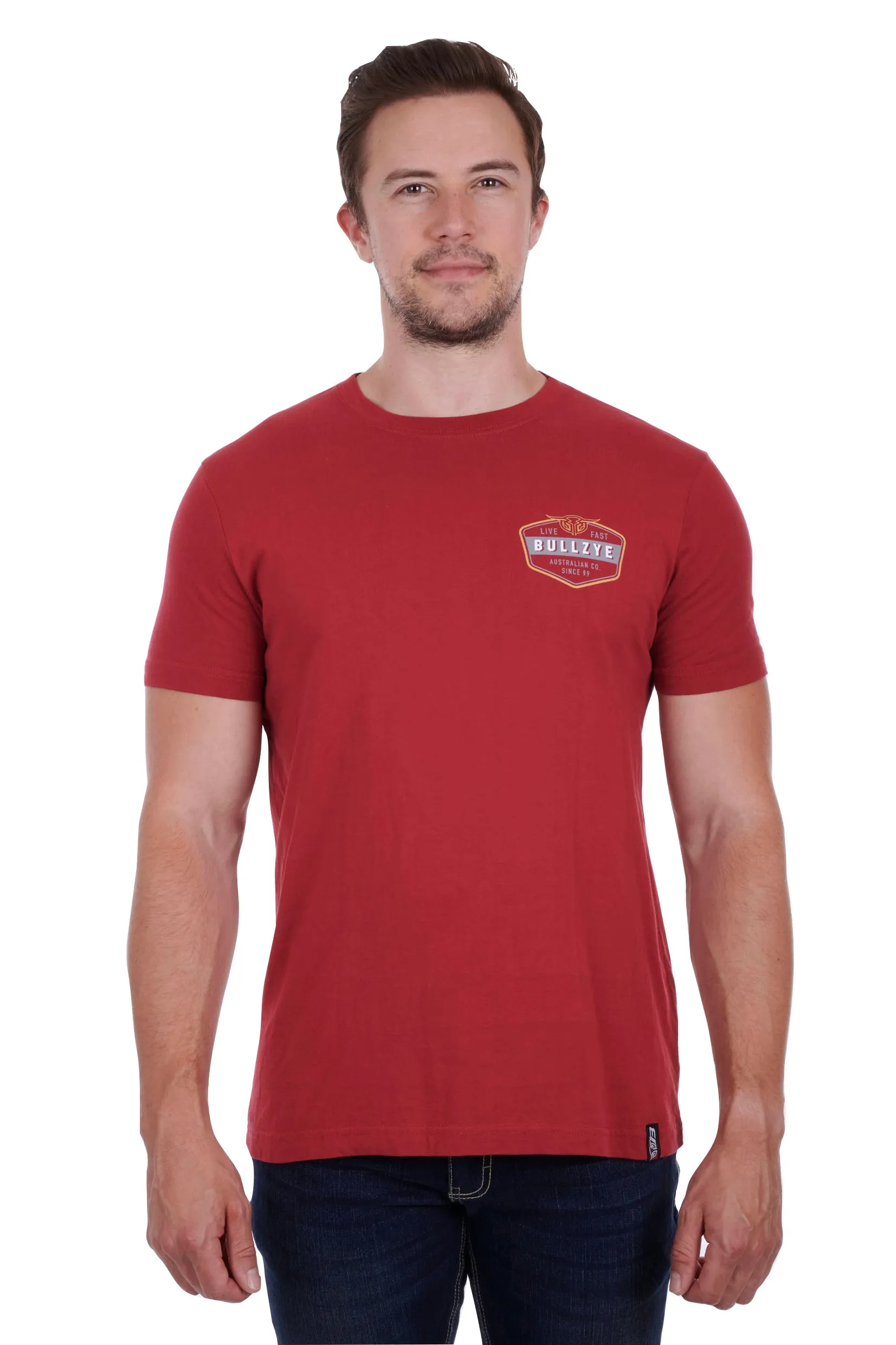 Bullzye Mens Ramsay S/S Tee - Red - B3W1503252