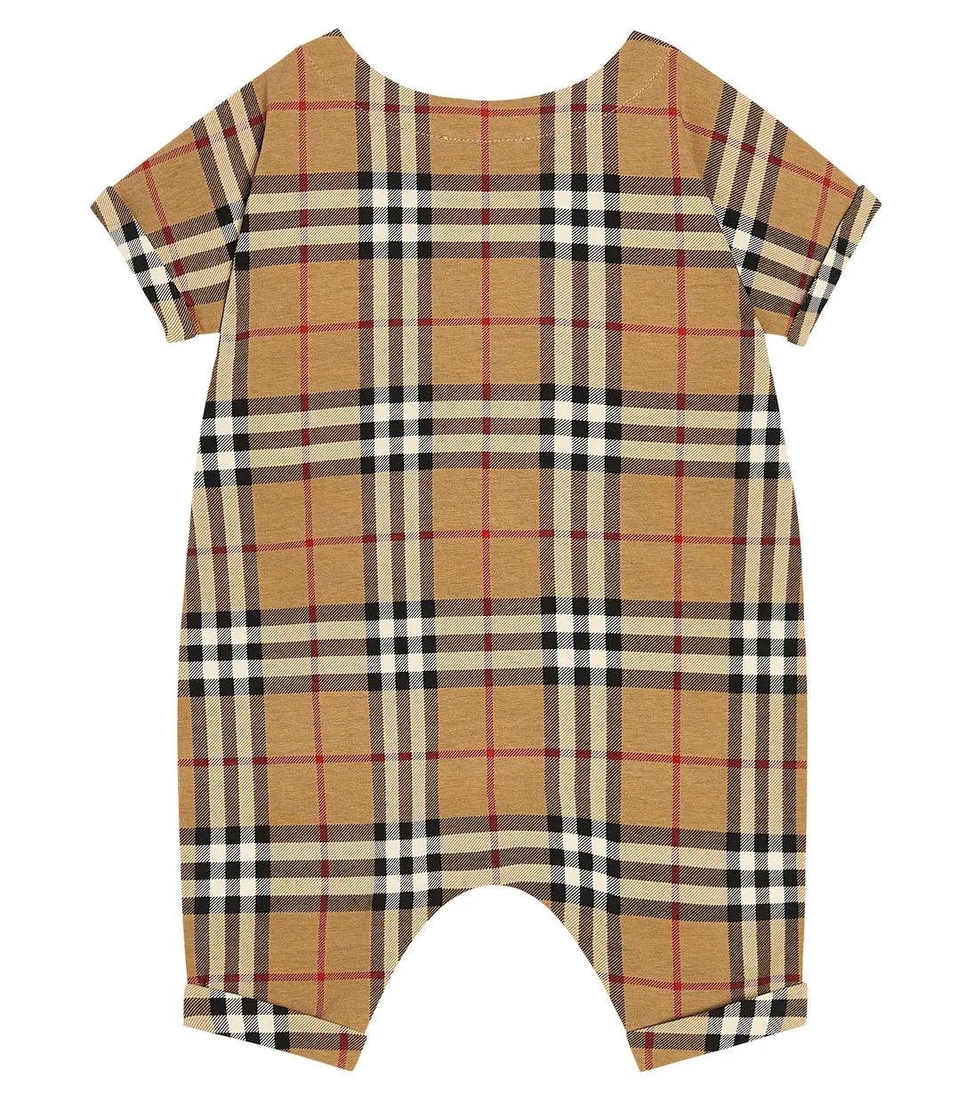 Burberry Kids cotton blend baby romper, beige