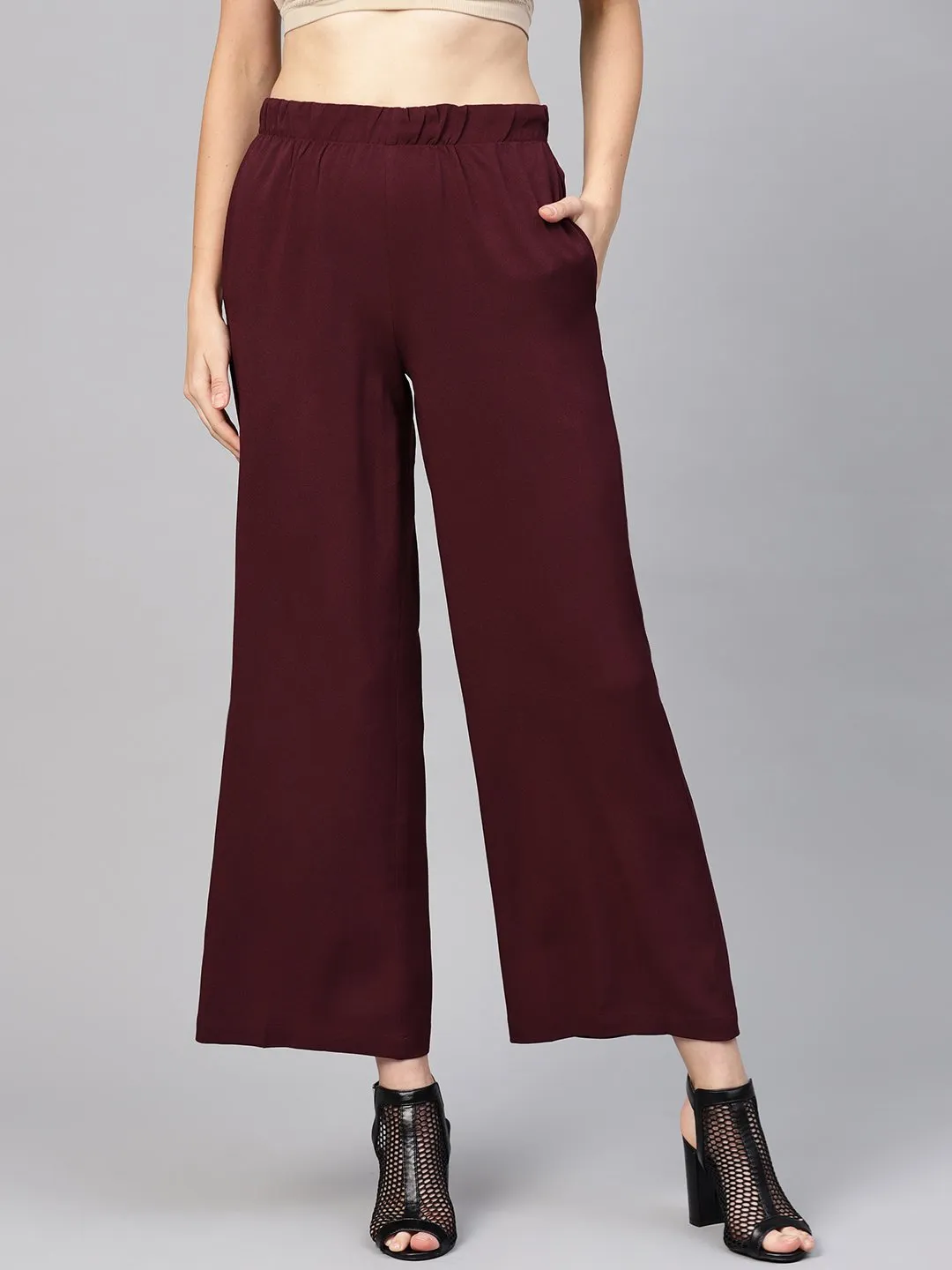 Burgundy Palazzo Pants