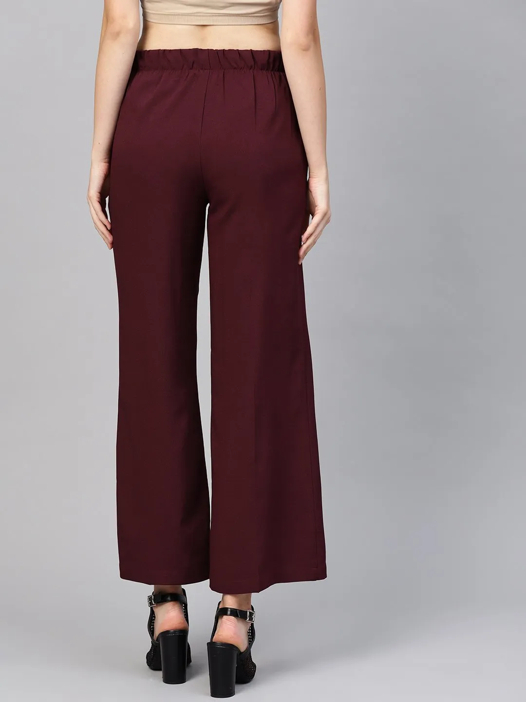 Burgundy Palazzo Pants