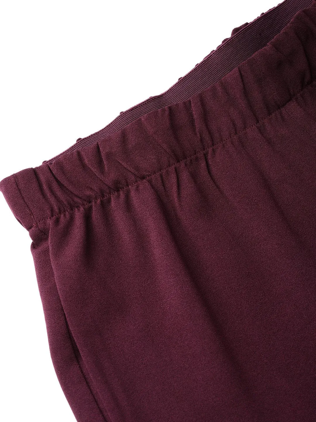 Burgundy Palazzo Pants