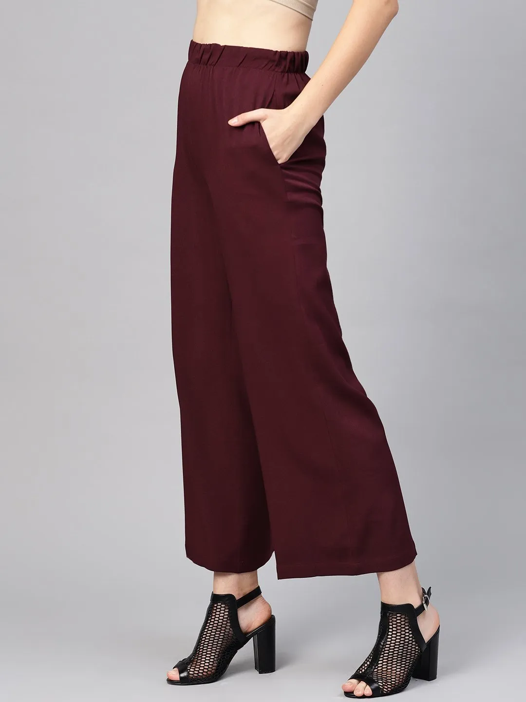 Burgundy Palazzo Pants