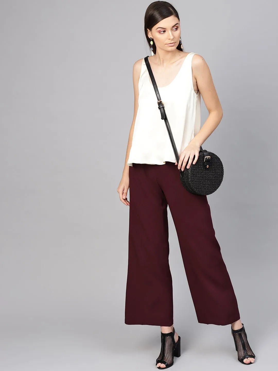 Burgundy Palazzo Pants