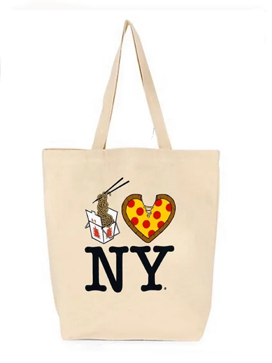 Canvas Tote | Lo Mein Pizza NY Tote | PiccoliNY