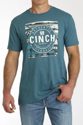 Cinch Mens Western Tee - Teal - MTT1690626