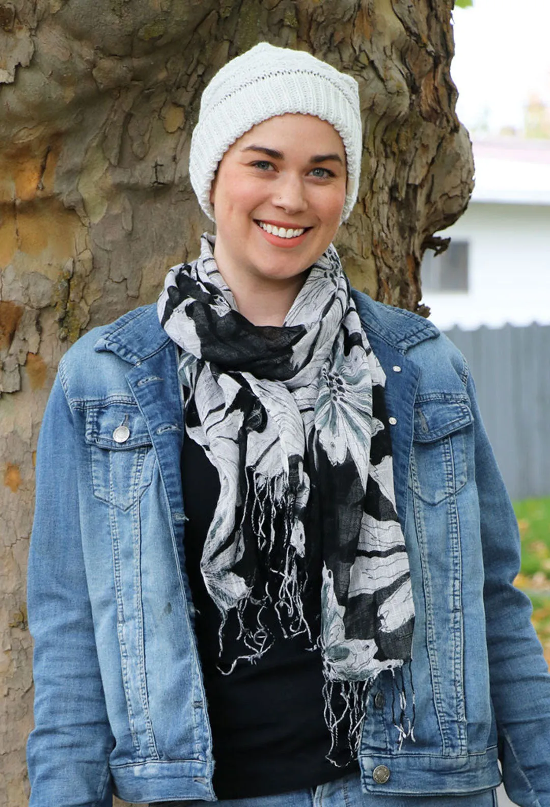 Comfy Cap Cable Knit Beanie Chemo Headwear Made From Recycled Water Bottles