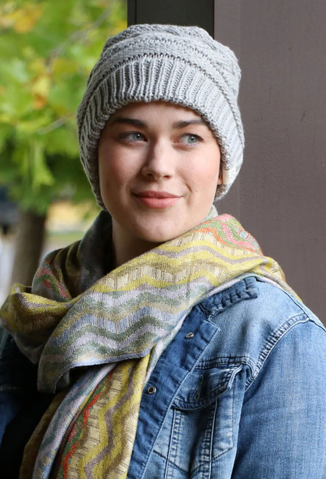 Comfy Cap Cable Knit Beanie Chemo Headwear Made From Recycled Water Bottles