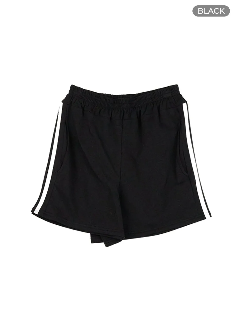 Contrasting Activewear Track Shorts CL425