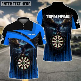 Coolspod Dart Board Eagle Any Color Personalized Name Team Dart Polo Shirt for Men Women