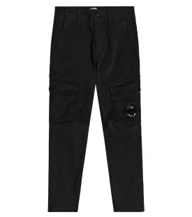 Cotton satin cargo pants C. COMPANY KIDS, black