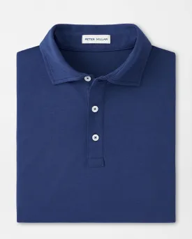 CROWN COMFORT COTTON SHORT SLEEVE POLO - ATLANTIC BLUE