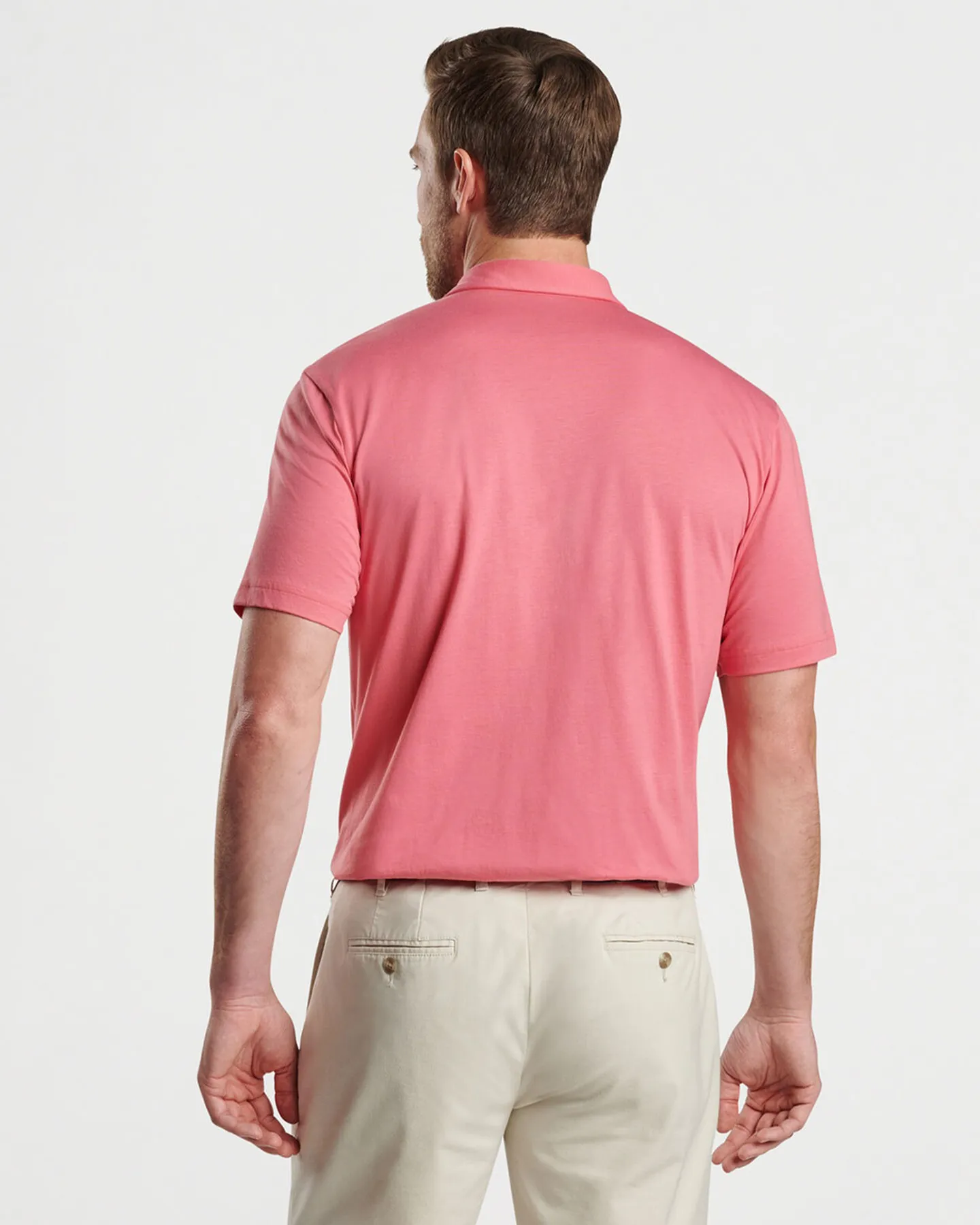 CROWN COMFORT COTTON SHORT SLEEVE POLO - PRIMROSE