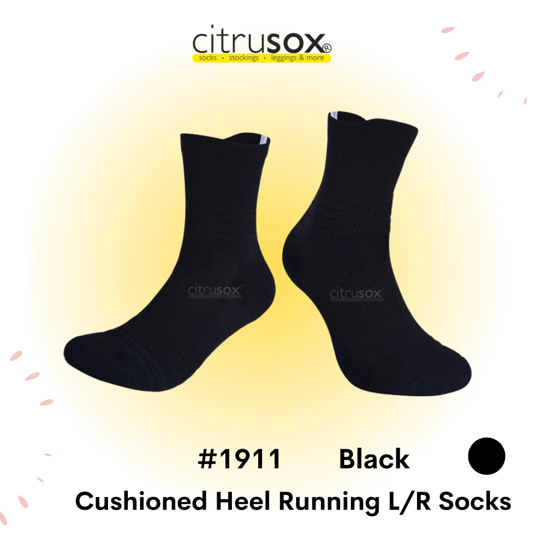 Cushioned Heel Running Performance Left-Right Socks