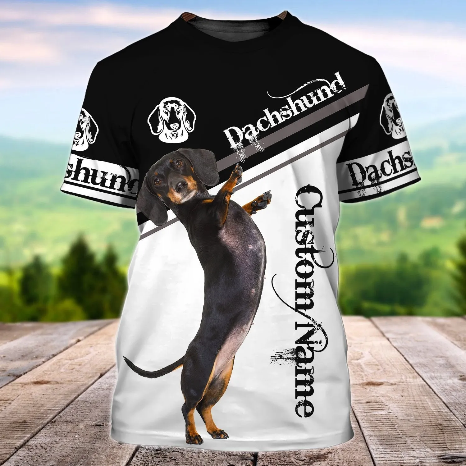 Custom 3D All Over Print T Shirt For Dachshund Lover, Dachshund Tee Shirts Men Women