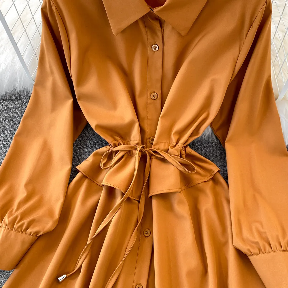 Cute A line shirt dress fashion girl dress      S234