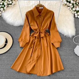 Cute A line shirt dress fashion girl dress      S234