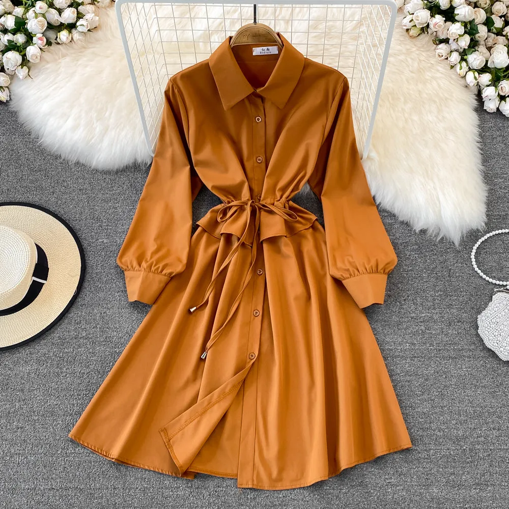 Cute A line shirt dress fashion girl dress      S234