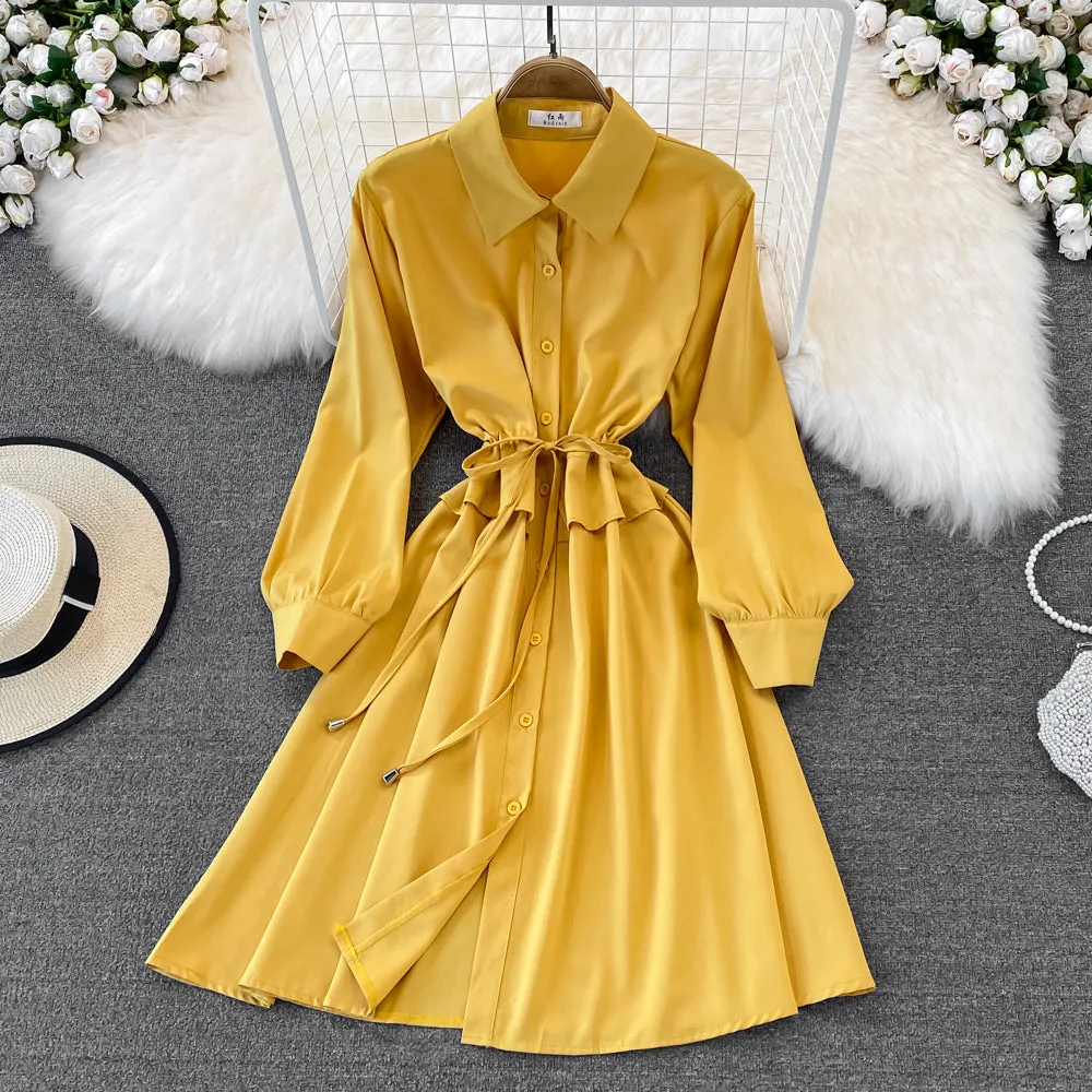 Cute A line shirt dress fashion girl dress      S234