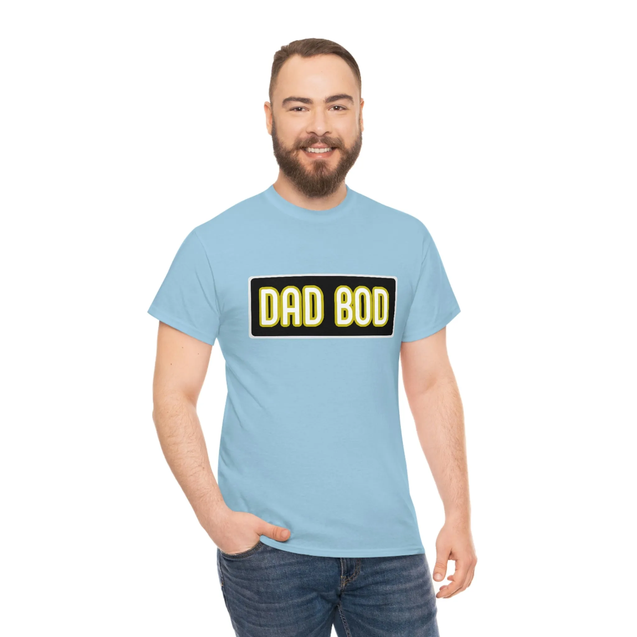 Dad Bod Unisex Heavy Cotton Tee Father Daddy Body Joke fun funny Present Gift