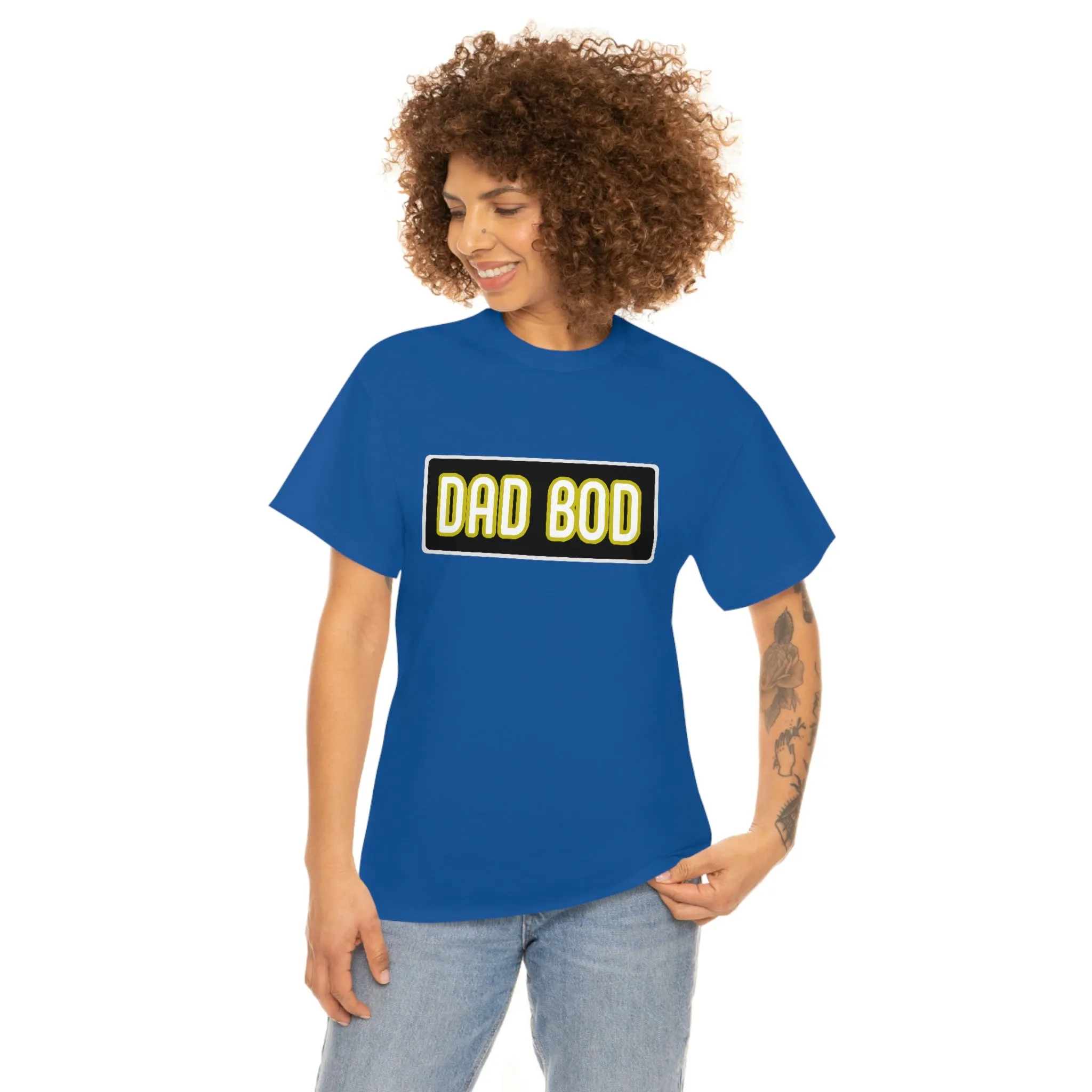 Dad Bod Unisex Heavy Cotton Tee Father Daddy Body Joke fun funny Present Gift