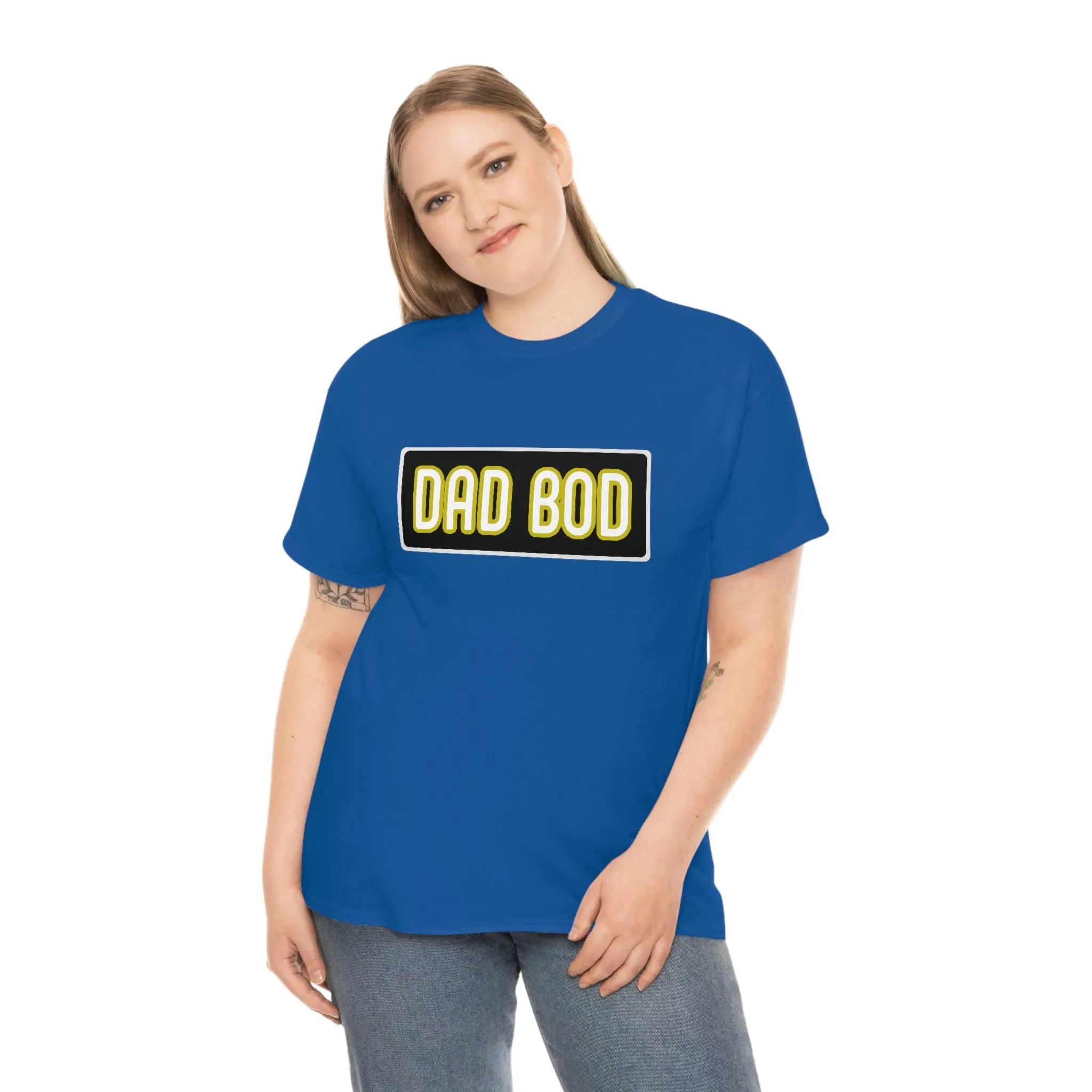 Dad Bod Unisex Heavy Cotton Tee Father Daddy Body Joke fun funny Present Gift