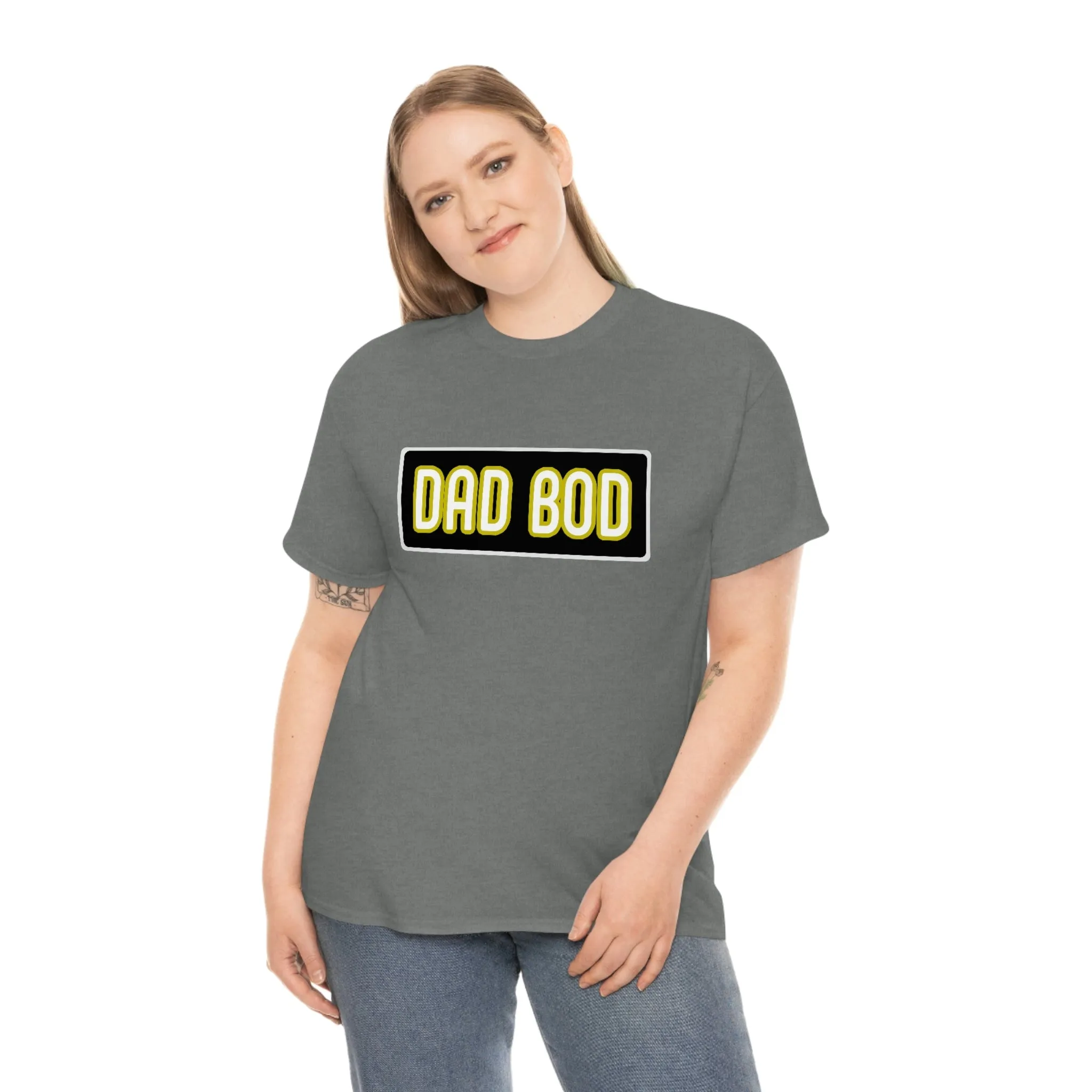 Dad Bod Unisex Heavy Cotton Tee Father Daddy Body Joke fun funny Present Gift