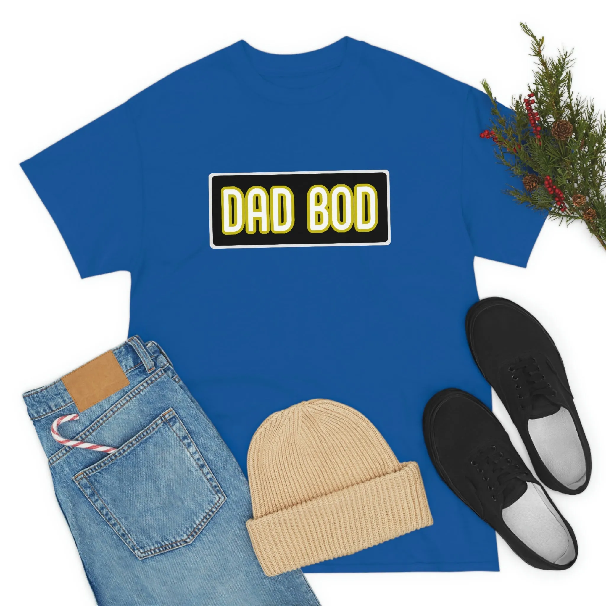 Dad Bod Unisex Heavy Cotton Tee Father Daddy Body Joke fun funny Present Gift