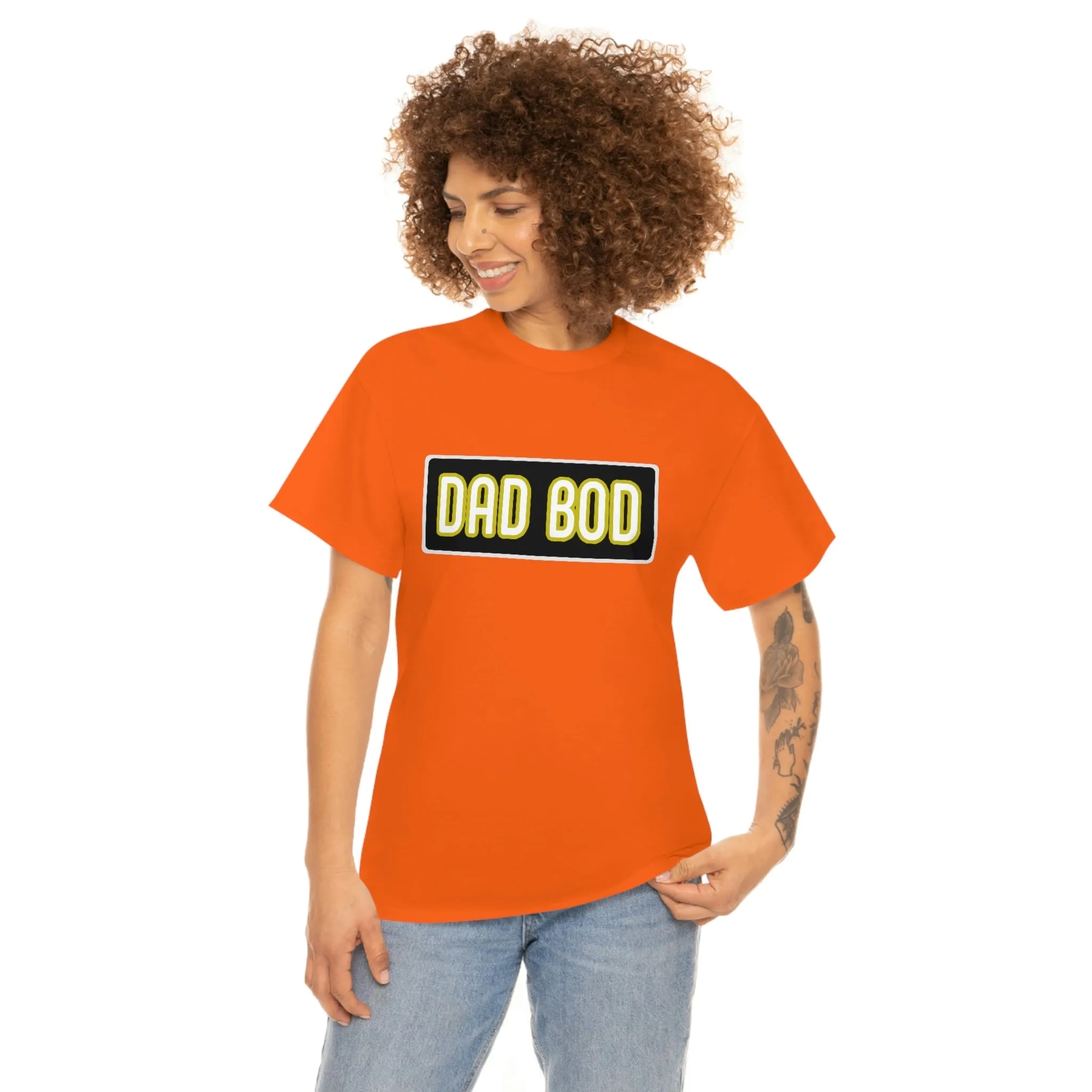 Dad Bod Unisex Heavy Cotton Tee Father Daddy Body Joke fun funny Present Gift