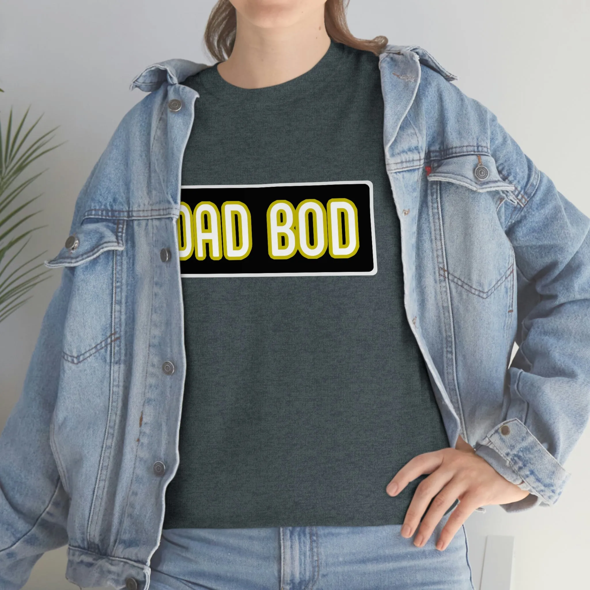 Dad Bod Unisex Heavy Cotton Tee Father Daddy Body Joke fun funny Present Gift