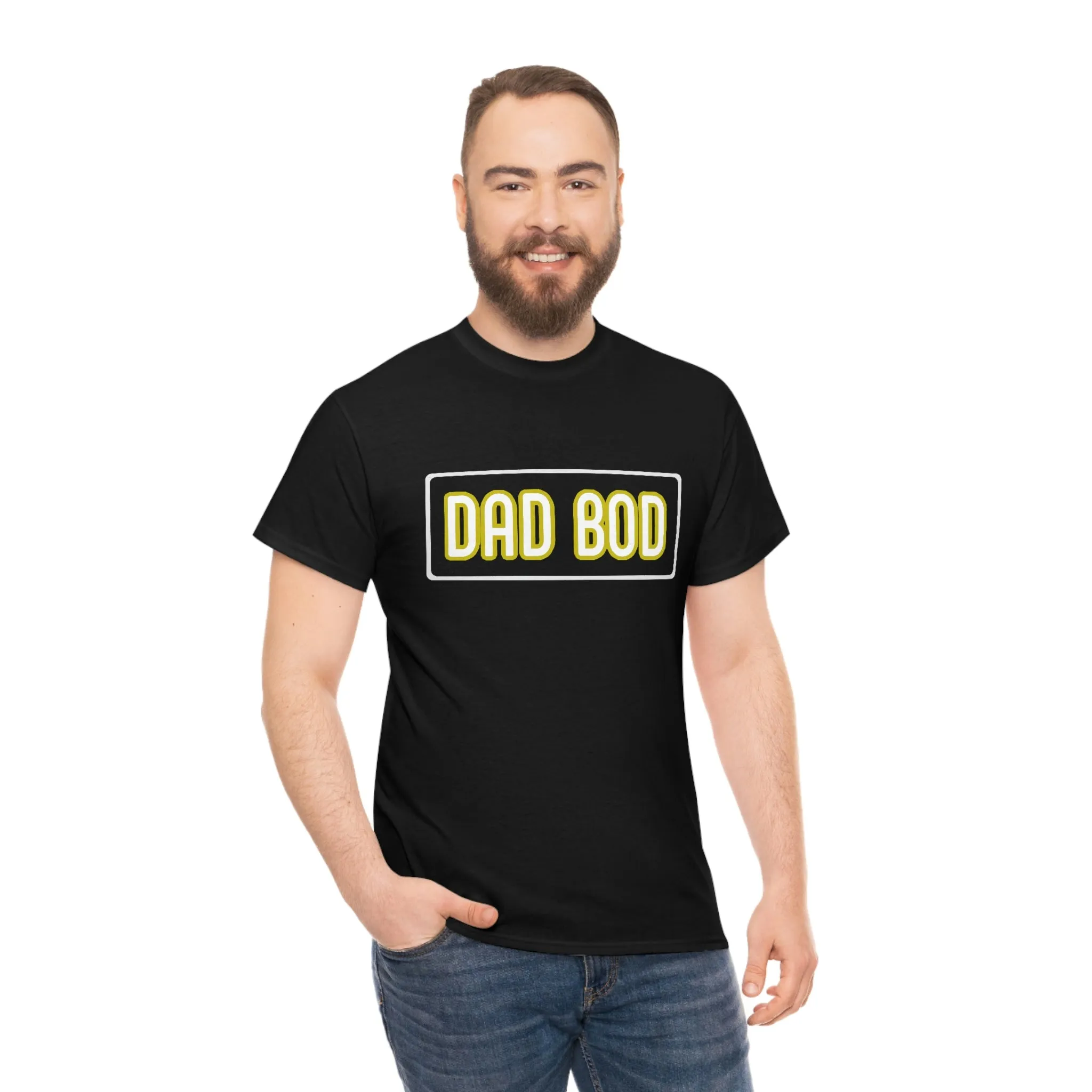 Dad Bod Unisex Heavy Cotton Tee Father Daddy Body Joke fun funny Present Gift