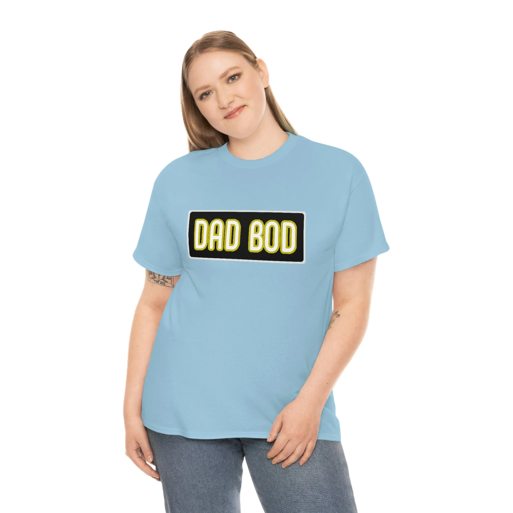 Dad Bod Unisex Heavy Cotton Tee Father Daddy Body Joke fun funny Present Gift