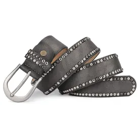 Designer Punk Luxury Vintage Leather Belt