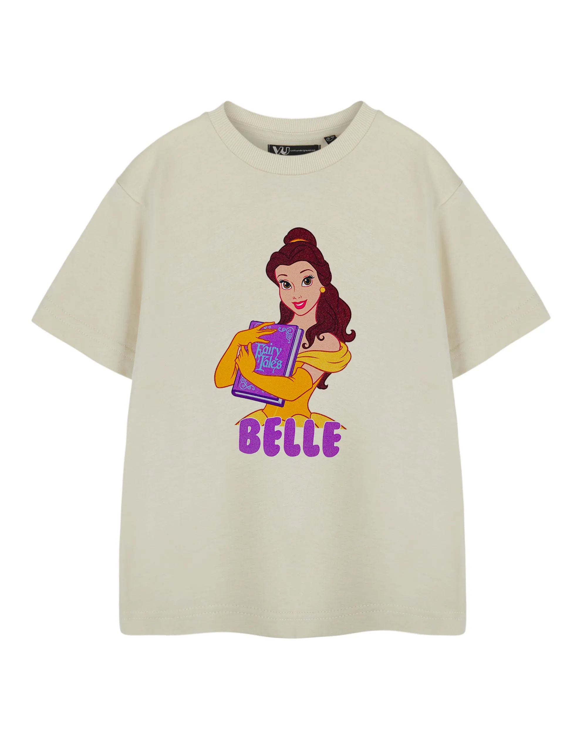 Disney Belle Girls Beige Short Sleeved T-Shirt