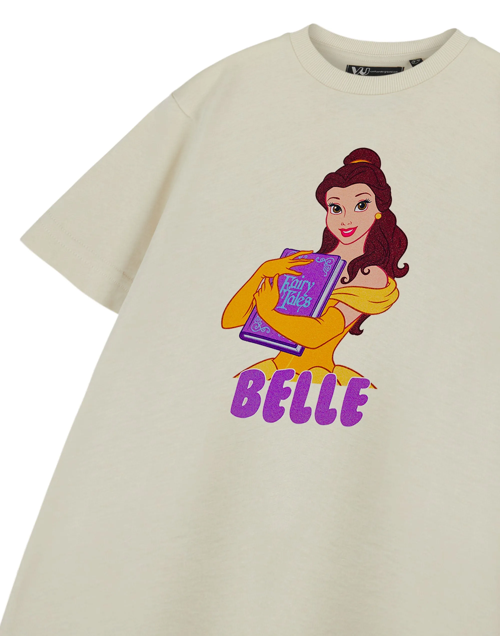 Disney Belle Girls Beige Short Sleeved T-Shirt