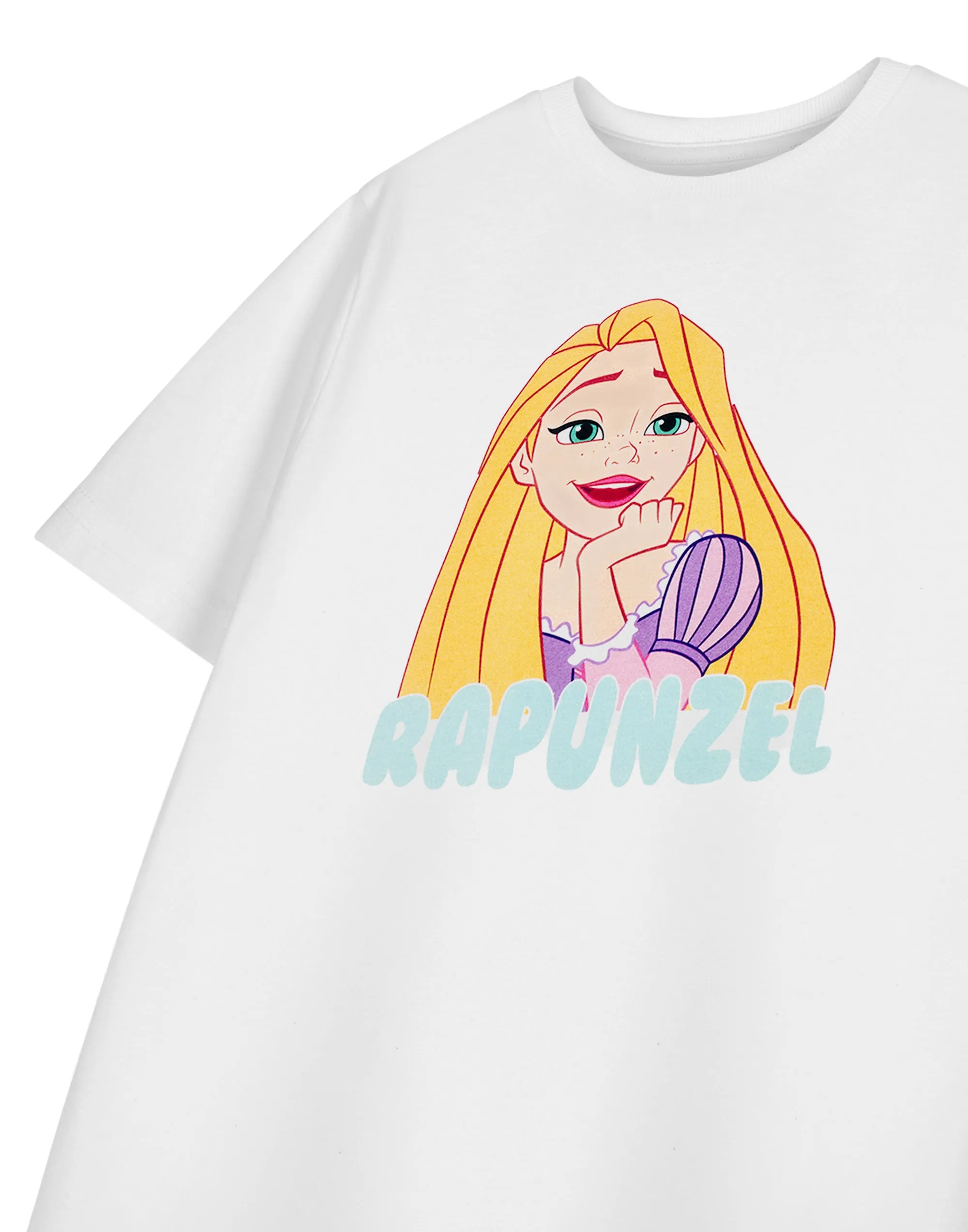 Disney Rapunzel Girls White Short Sleeved T-Shirt