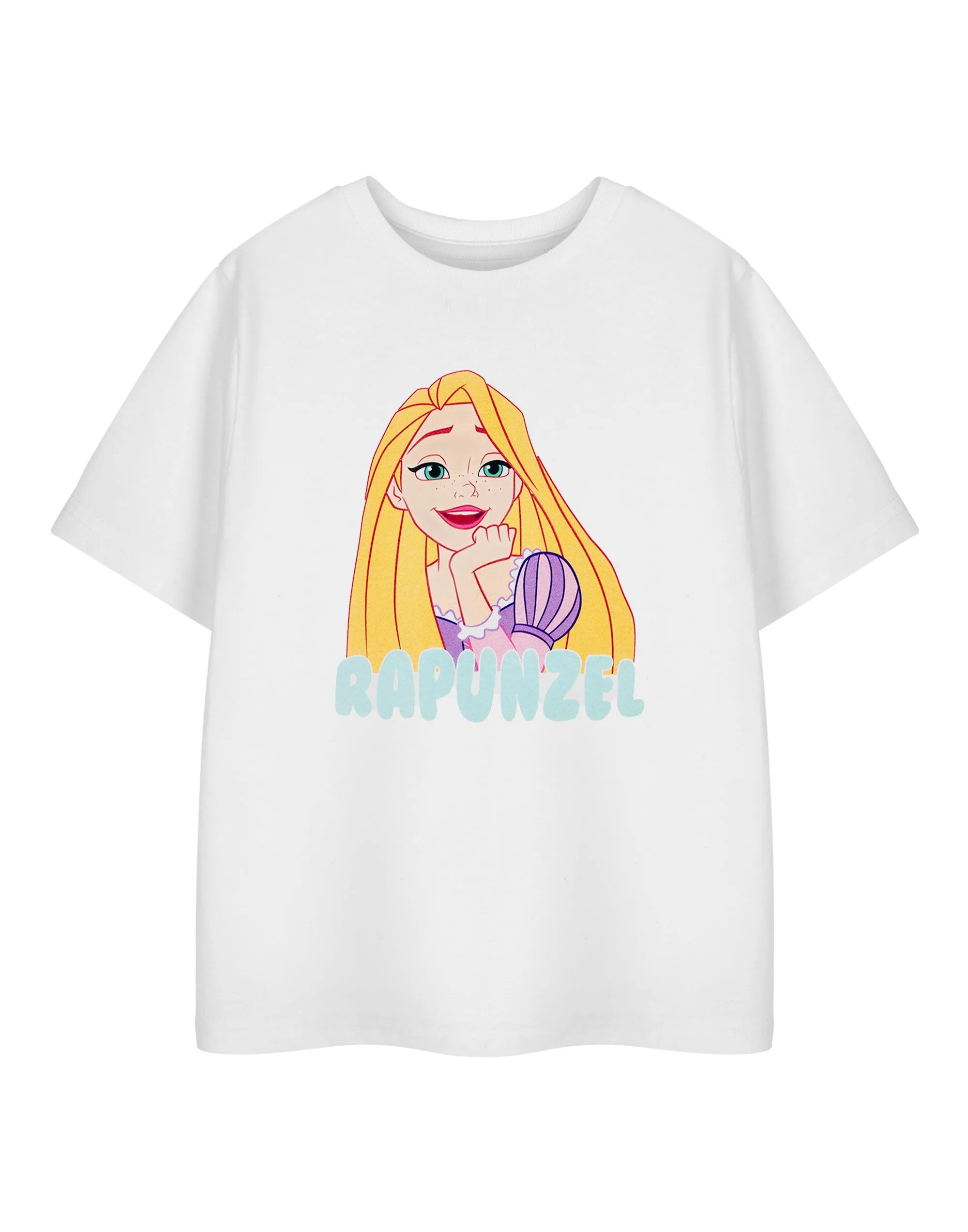 Disney Rapunzel Girls White Short Sleeved T-Shirt