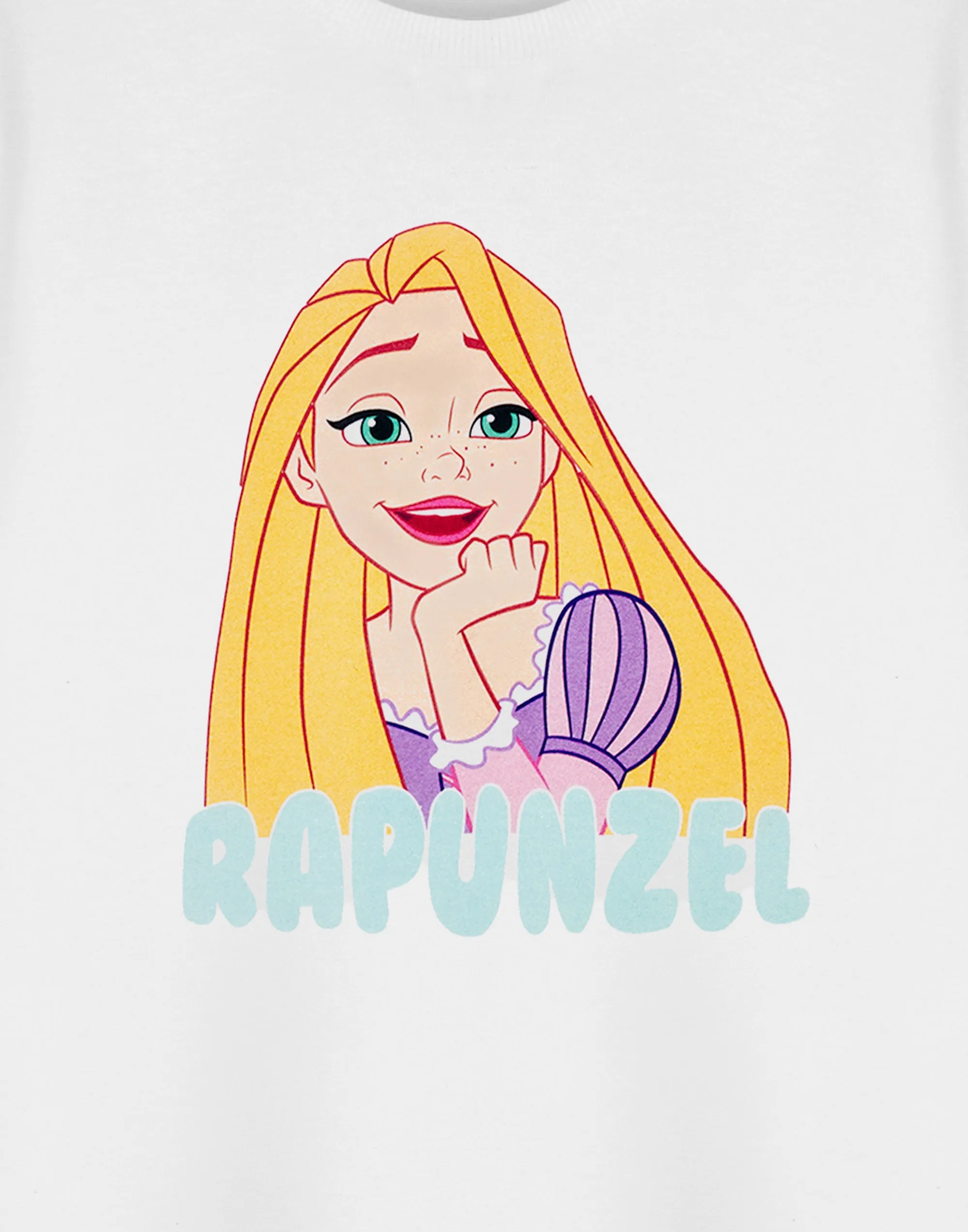 Disney Rapunzel Girls White Short Sleeved T-Shirt