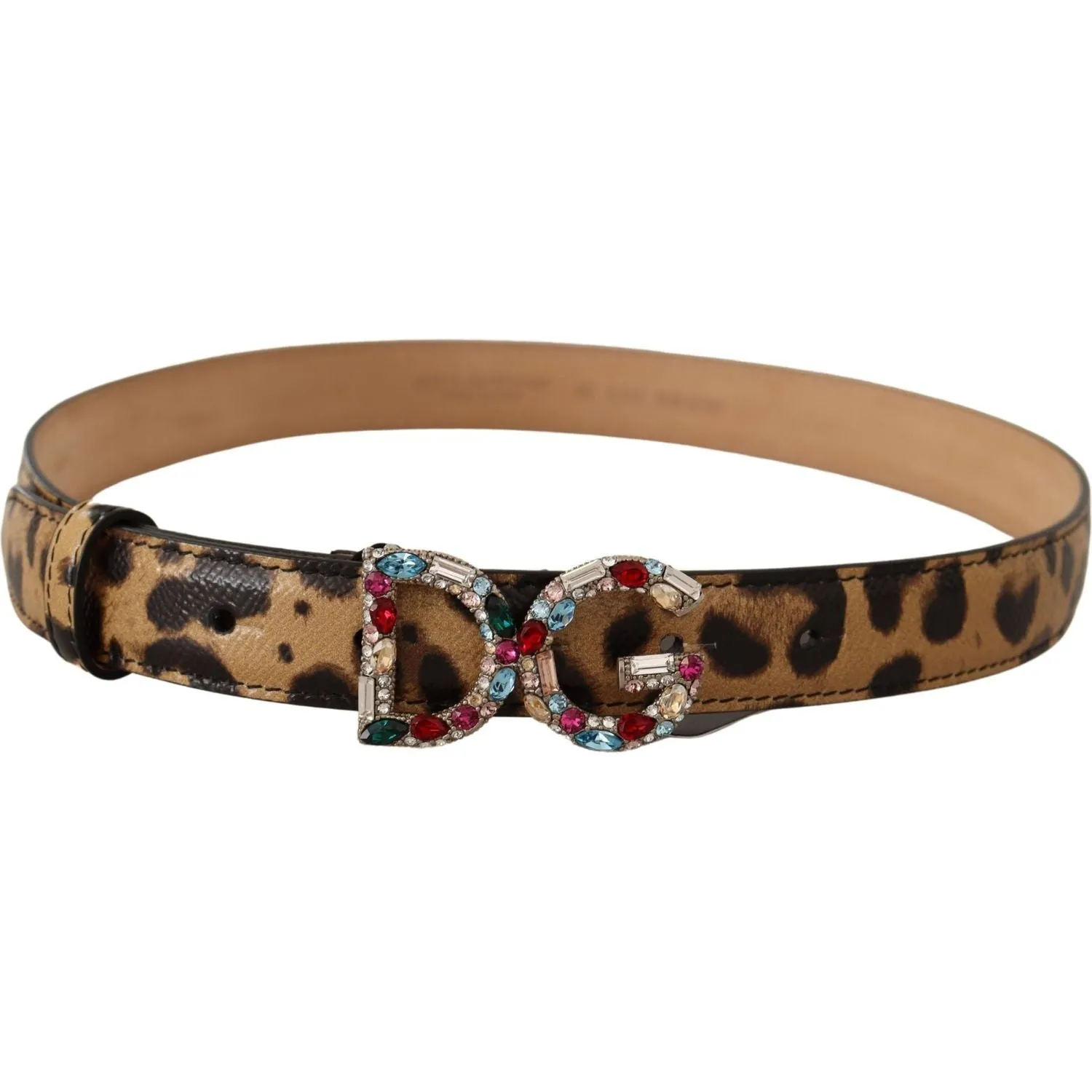 Dolce & Gabbana Elegant Crystal-Embellished Leopard Belt